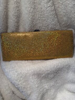 Gold Sequin Evening Clutch - Women Bags
